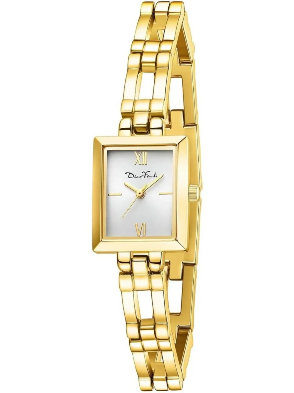 Women's Gold Silver Vintage Quartz Stainless Steel Band Luxury Bracelet Watch
